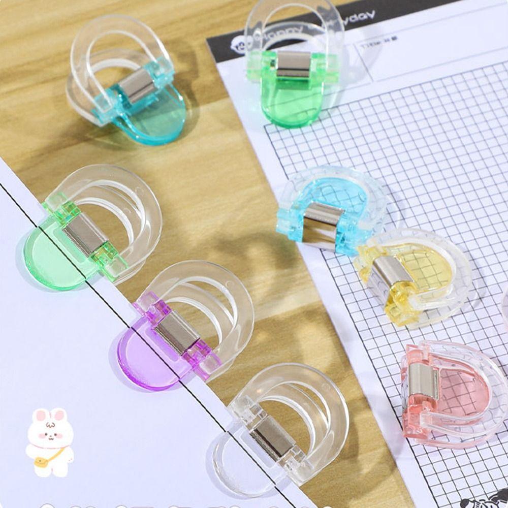 10Pcs Plastic Book Label Clip Strong Clip Invisible Leg Shortening Clip  Document Binding
