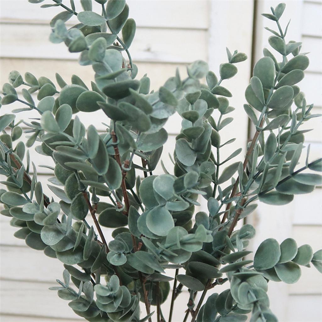 Nordic Simulation Plants 7 Forks Artificial Eucalyptus Money Leaves Plant Bundle Home Wedding Decor Flower Arrangement 45cm