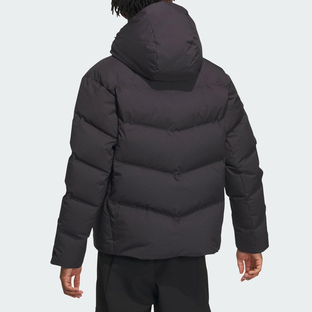 Adidas 800 Fill Solid Color Sports Casual Hooded Down Jacket Unisex Jacket Black IW0782