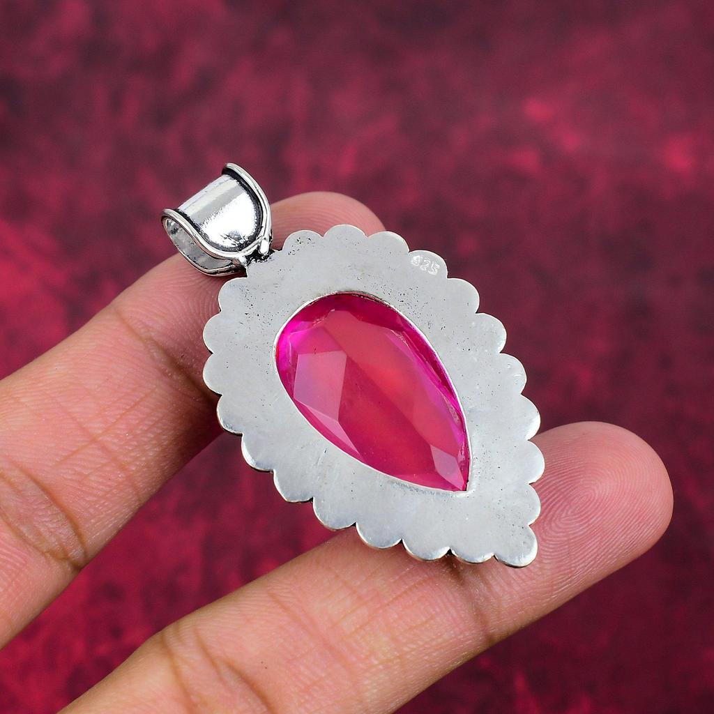 Pink Kunzite Pendant, 925 Solid Sterling Silver Pendant, Gemstone Pendant, Gift For Her Handmade Dainty Jewelry