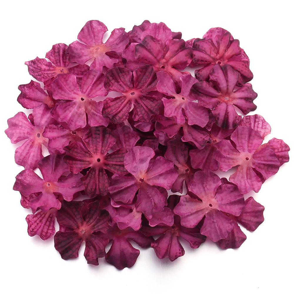 60Pcs Artificial Flower Head for Crafts Headwear Home Wedding Decoration Scrapbooking Clothing Sewing Fake Flowers Accessories