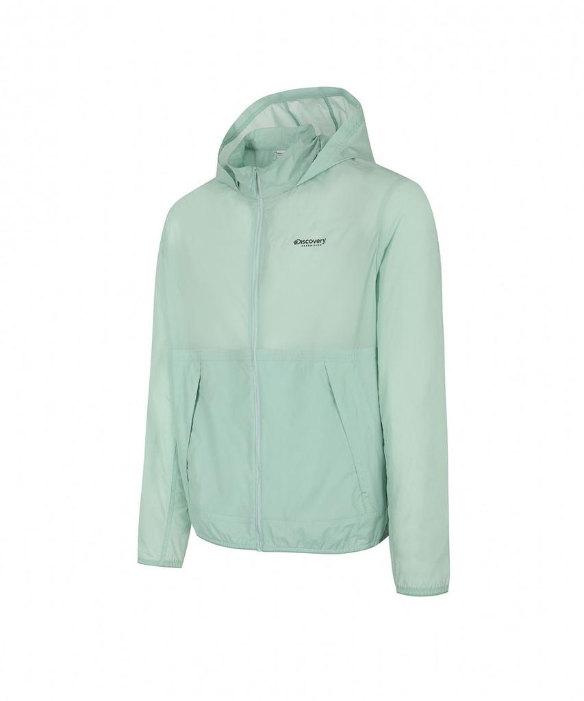 Discovery Expedition Men'S Freshvent Hooded Windbreaker (L/Mint)