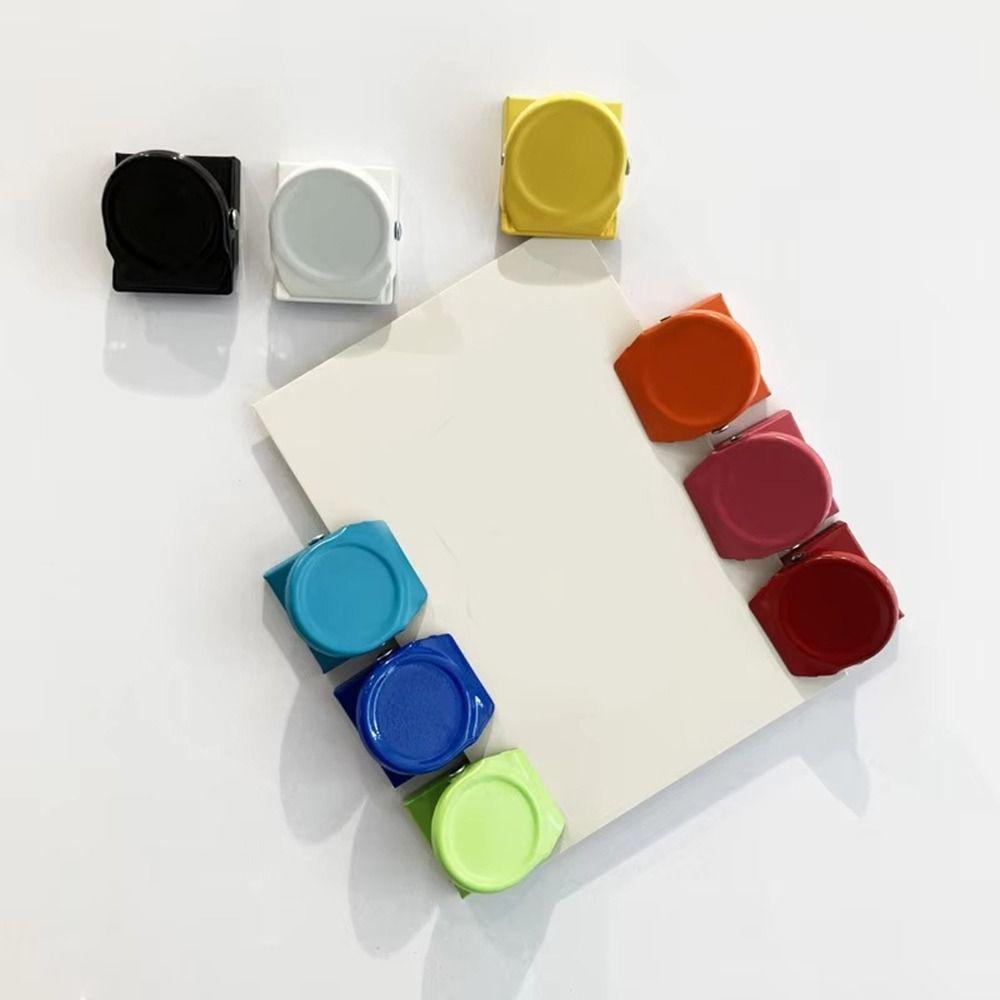 10PCS Metal Magnetic Paper Clip Colorful Memo Clips Durable Round Photo Clips  School