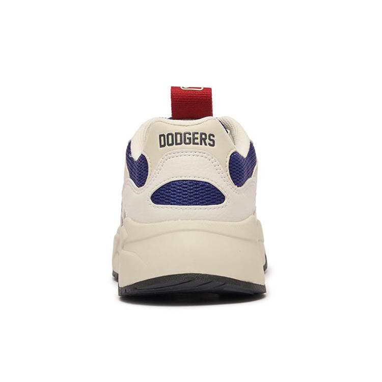 New MLB Big Ball Chunky Anti Slip Wear Resistant Low Top Chunky Sneakers Unisex Beige Purple 3ASHC311N-07INS