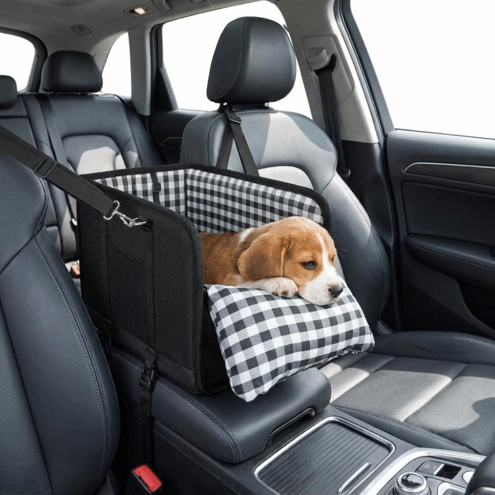 Soft Cushion Center Console Dog Seat Comfortable Dog Car Seat Pet Grid Cushion  for Dogs Cats