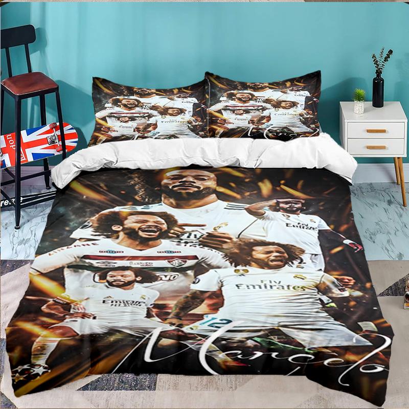 3PCS Real Vieira Football Legend Bedding set,Ideal for1pc Duvet Cover And 2pcs Pillowcases Perfect for Christmas gift,Ideal for Bedroom, Dormitory