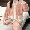 Women's Winter Coral Fleece Pajama Set - Sweet & Thickened Flannel Homeware.