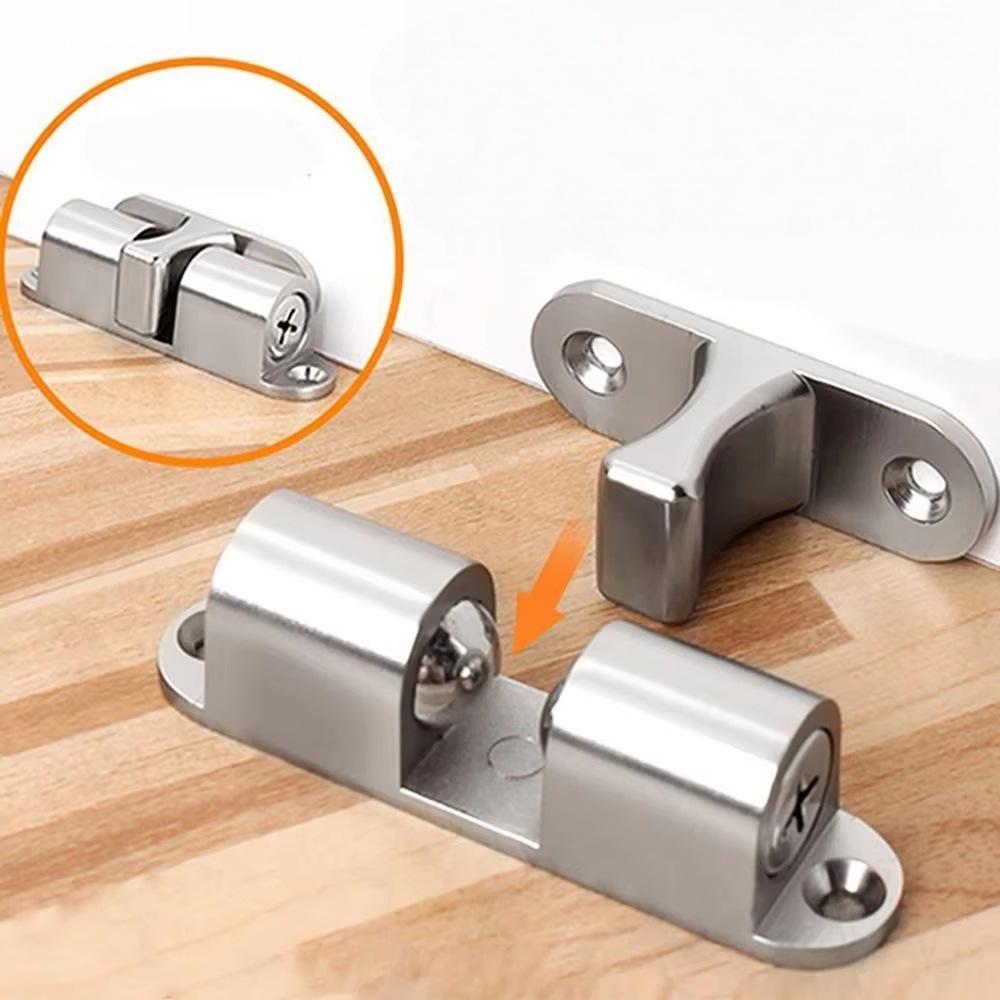 Furniture Door Ball Latch Brass Double Roller Spring Ball Catch Latches Cabinet Closet Door Adjustable Tension Latch