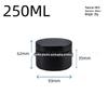 Black Wide-Mouth PE Plastic Sealed Jar for Cream/Powder - 50g, 100g, 150g, 300g, 500g, 1L