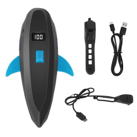 Kids Bicycle Shark Horn Light Waterproof USB Rechargeable 120dB High Decibels 400 Lumens Universal Night Riding Road Bike Headlight Front Lamp