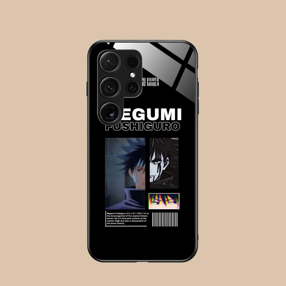 Jujutsu Kaisen Megumi Mobile Phone Case for Samsung Galaxy A56 55 54 53 52 51 36 35 34 23 16 15 5G Glass Colorful Cover Pretty