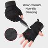 Pair Fingerless Summer Tactical Gloves Black For Hunting Motorcycling Climbing