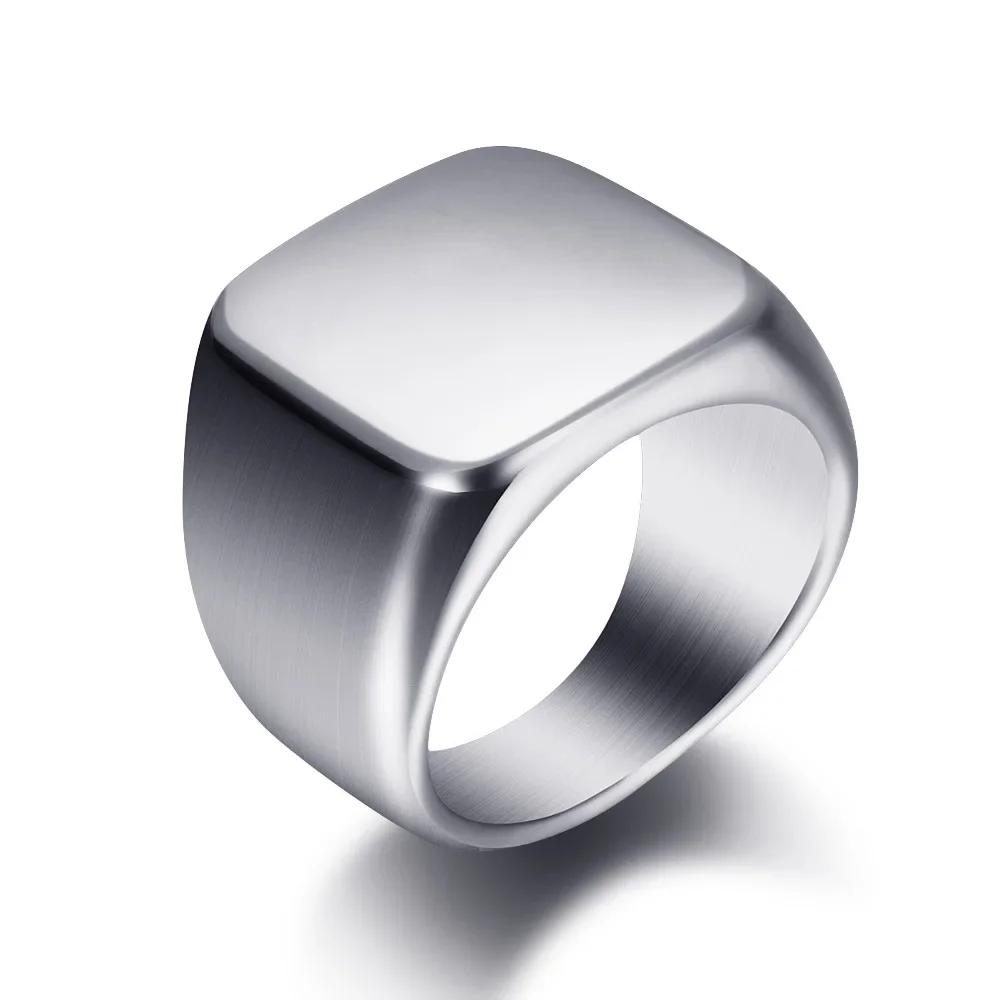 Classic Black Blue Gold Color Big Stainless Steel Men Rings Fashion Jewelry Size  5 6 7 8 9 10 11 12 13