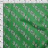 oneOone Georgette Viscose Green Fabric Block Sewing Material Print Fabric By The Yard 42 Inch