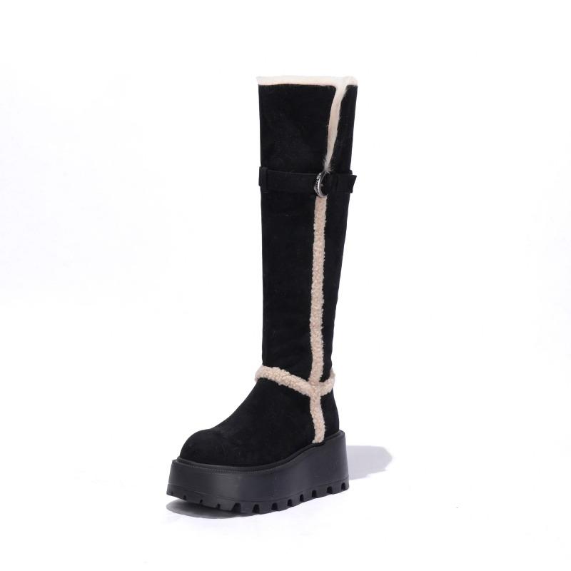 Fashion Thickened Two-wear Snow Boots for Women 2025 Winter New Thick-soled Fleece High-top Anti-slip and Warm Knight Long Boots