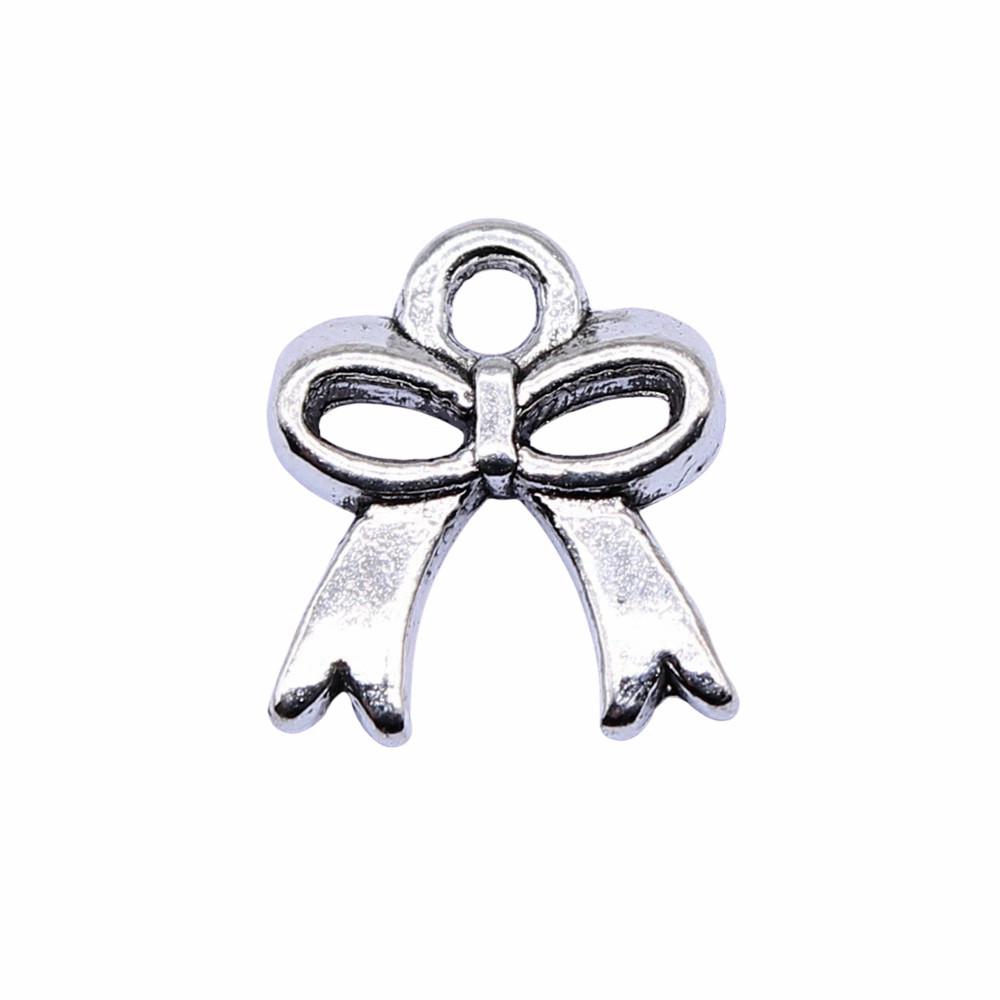 Pendants Bow With Crown Charms For Princess Themed Jewelry Making Alloy