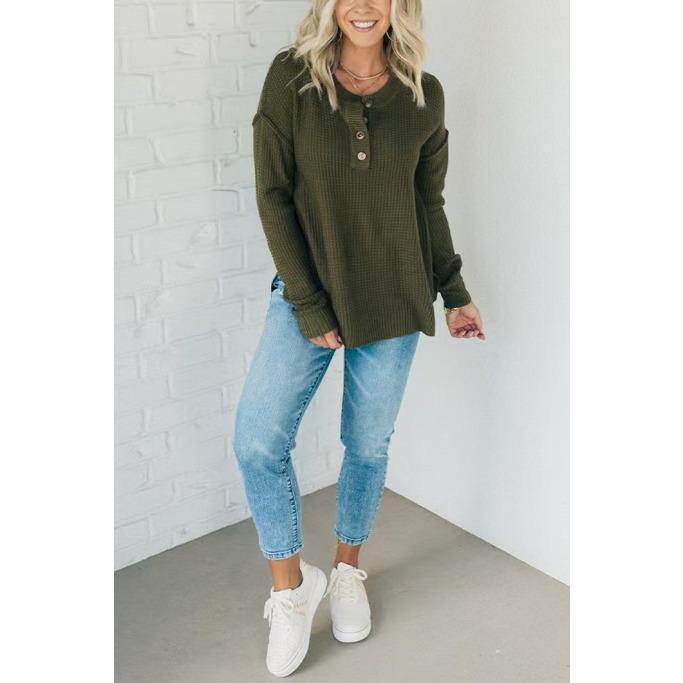 

Осенне-зимний женский свободный повседневный свитер с полуворотником - модный и универсальный свитер с длинными рукавами XXL зелёный