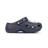 Crocs Classic Platform Clog Heartbeat Bow Goddess Couple Bow Graffiti Sweet Cool Girl Hole Shoes Unisex Silver Black