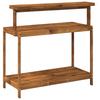 Outdoor Potting Bench 111.5 x 48.5 x 107 cm Solid Acacia Wood