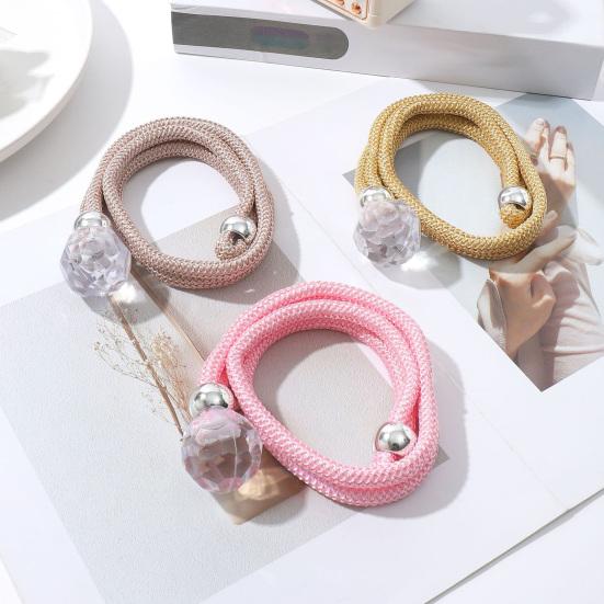 2Pcs Curtain Straps Easy To Operate Faux Crystal Decorative Buckle Curtain Ties Household Towel Holder Curtain Accessories