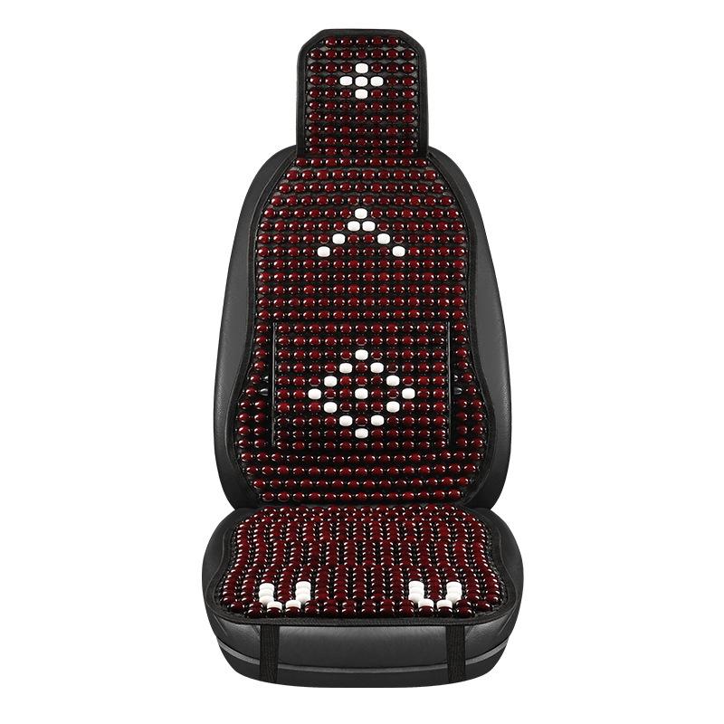 Cooling Summer Wooden Bead Car Seat Cushion with Lumbar Support