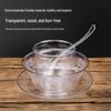 Disposable Crystal Bowl & Chopsticks Set: Durable Plastic, Food-Grade, Ideal for Soup & Rice, 4-Piece Aviation Cutlery Set.