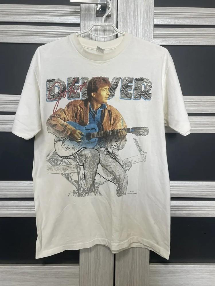 

1993 John Denver Concerts White TShirt All size S5XL 1 sides CS190 Unisex T-Shirt S