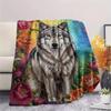 1PC Mixed style Print FlAannel Blanket, High quality Comfortable for All Seasons, Home Decor, Warmth and Comfort