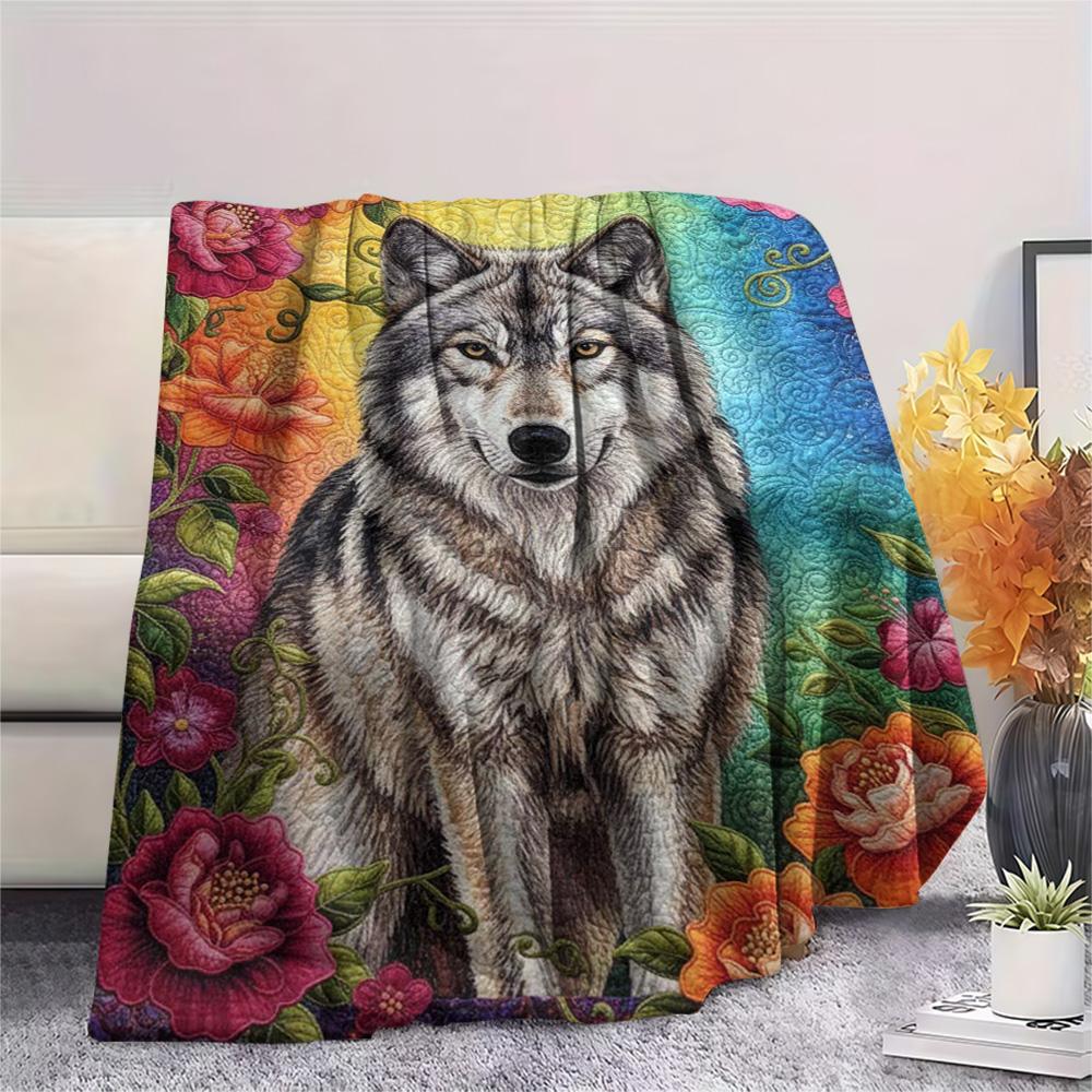 1PC Mixed style Print FlAannel Blanket, High quality Comfortable for All Seasons, Home Decor, Warmth and Comfort