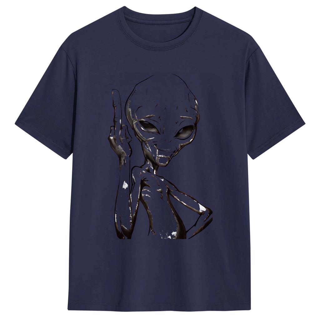Unisex Tshirt Ufo We Come In Space Alien Funny Pure Cotton Tee Shirt Short Sleeve T Shirt O Neck Tops Unique