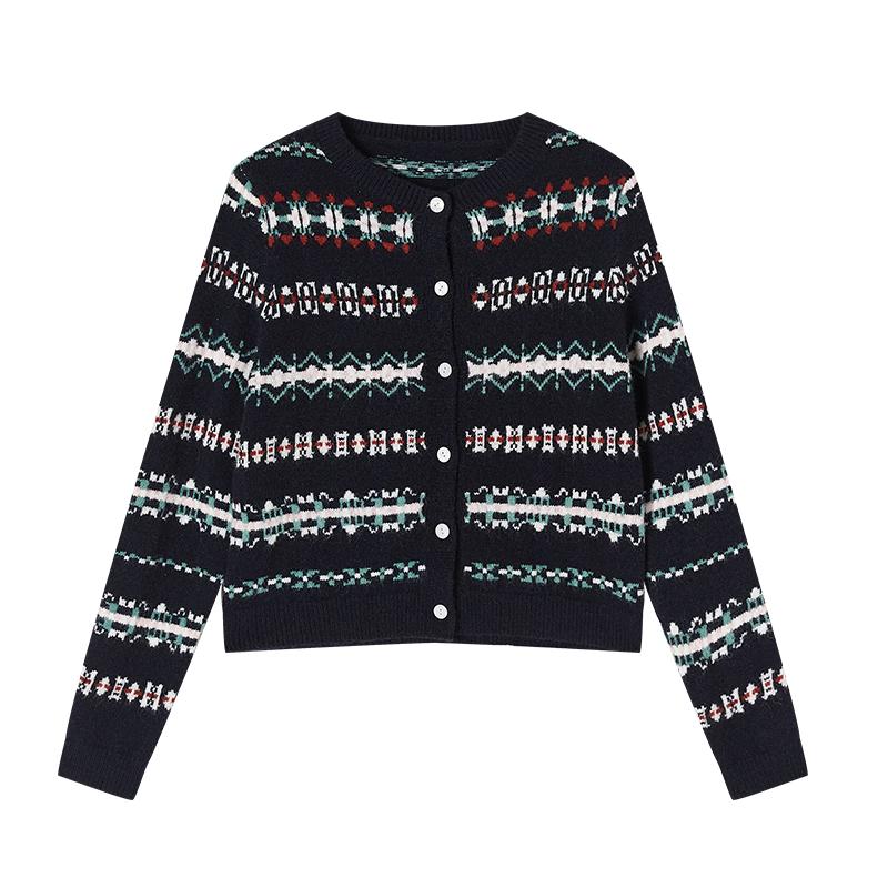 Xiangying Women's Fair Isle Knit Sweater