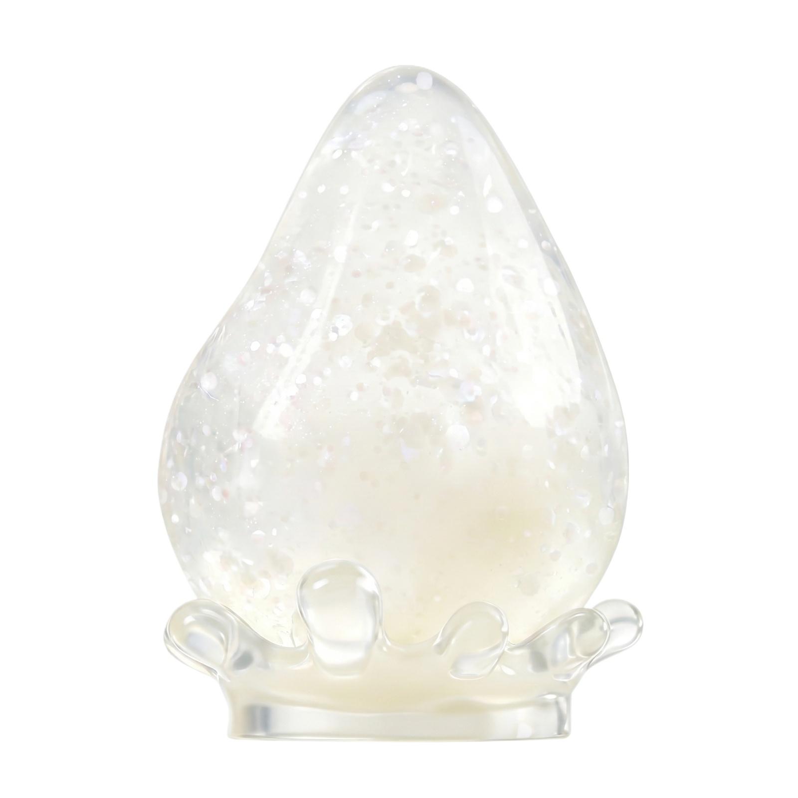

Water Drop Shaped Squeeze Toy with Transparent Gel Material and Glitter Particles for Stress Relief and Sensory Play one size белый
