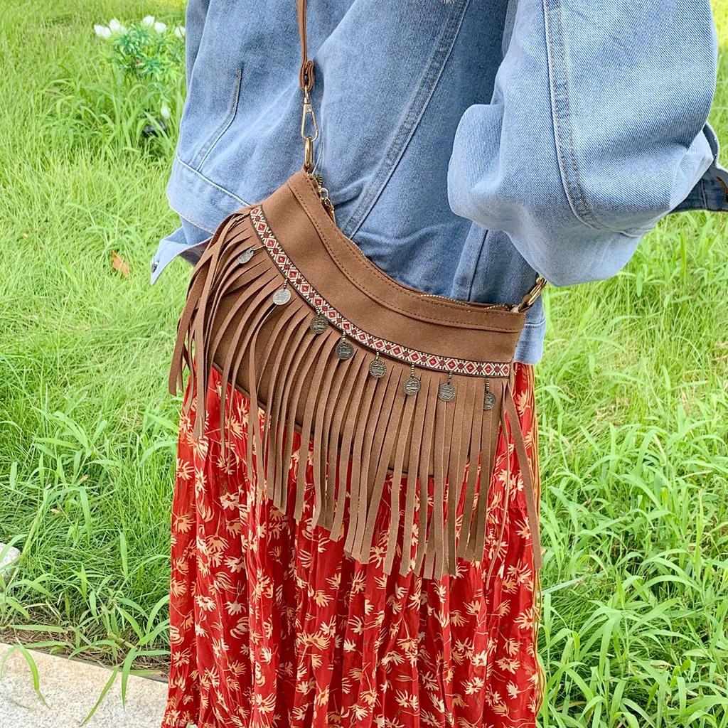 Retro Ethnic Style Su Saddle Bag, Fashionable Single-shoulder Crossbody Women's Bag