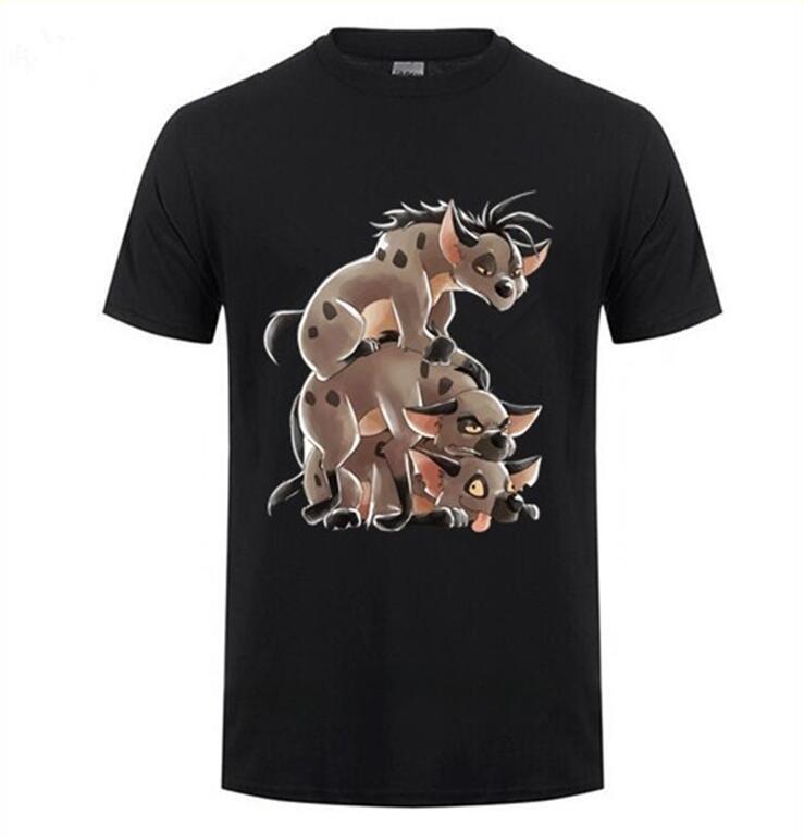 2026Fashion Print Hyena Stack T Shirt Unisex Mufasa Tshirt Male Lion King Simba Tshirt Harajuku Cotton Tops Hipster Tee Shirt 2XL