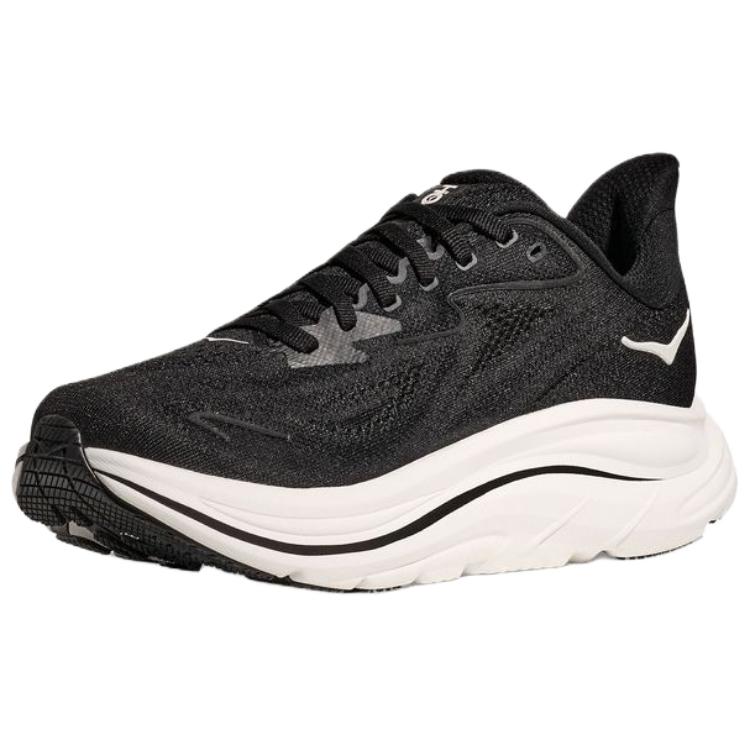 HOKA Clifton 10 Wide Black White Men Sneakers 1162032-BWHT