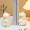 1 Pair Hug Duck Book End Cartoon Anti-slip Heavy Duty Resin Craft Home Office Desktop Book Stopper Holder Animal Ornament Figure Figurine Statue