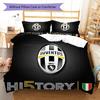 Set Copripiumino Trapuntato Juve Federa Federe Decorazione Casa Regalo di Compleanno (1 * copripiumino + 2 * federa, senza nucleo)
