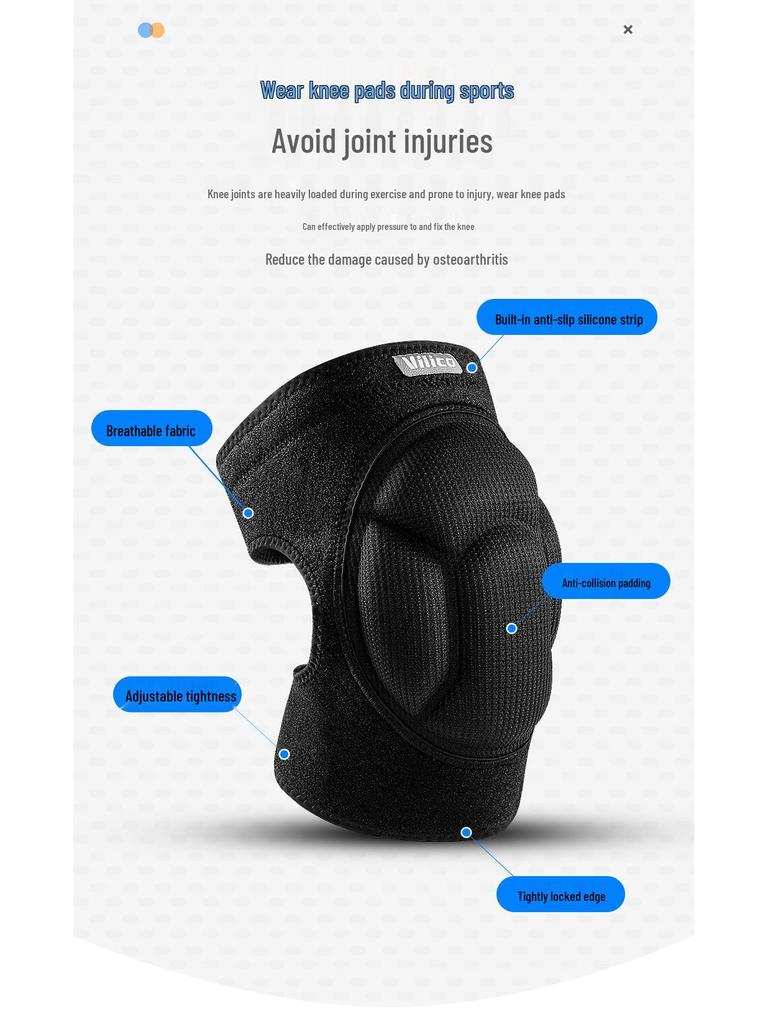 Prodyšné kolenní chrániče na suchý zip proti nárazu: Náraz pohlcující, pohodlné sportovní vybavení