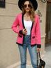 French high-end small fragrant style jacket autumn casual contrasting color V-neck knitted cardigan