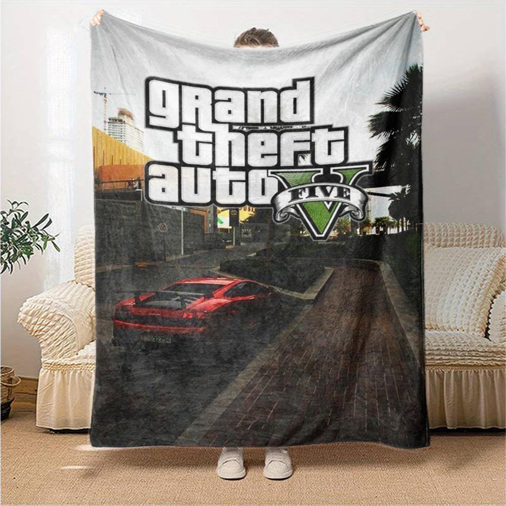 Gta Blanket Comfortable Perfect for Office Couch Office Chair Four Seasons Multipurpose Modern Gifts For Family Or Friends