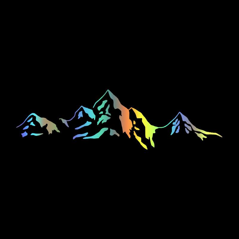 

Наліпки з горами на машину Смішна вінілова наліпка Водонепроникна прикраса для заднього скла Наліпка на автомобіль 24*7cm