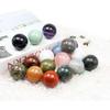 Gemstones Sphere Balls Mix 6PCS, 30mm Small Ball Figurine, Natural Crystal Spheres Round Sphere Balls, Stone Spheres Decorative Balls for Room Decor