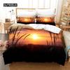 Sonnenuntergang-Bettwäsche-Set, Bettbezug-Set, 3D-Bettwäsche, Digitaldruck, Bettwäsche, Queen-Size-Bettwäsche-Set, modisches Design