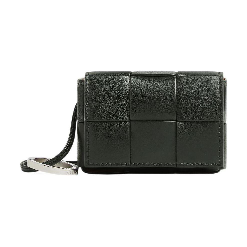 

Bottega Veneta Cassette Intreccio Woven Magnetic Closure Leather Headphone Case Men Accessories Dark-Green Papaya 765784VBWD52999 Basic Set (Bag+Dust Bag)