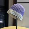 2026New Lace Beret for Women, French Retro Versatile Artist Hat, Large Head Circumference, Makes the Face Look Smaller, Elegant Knitted Hat