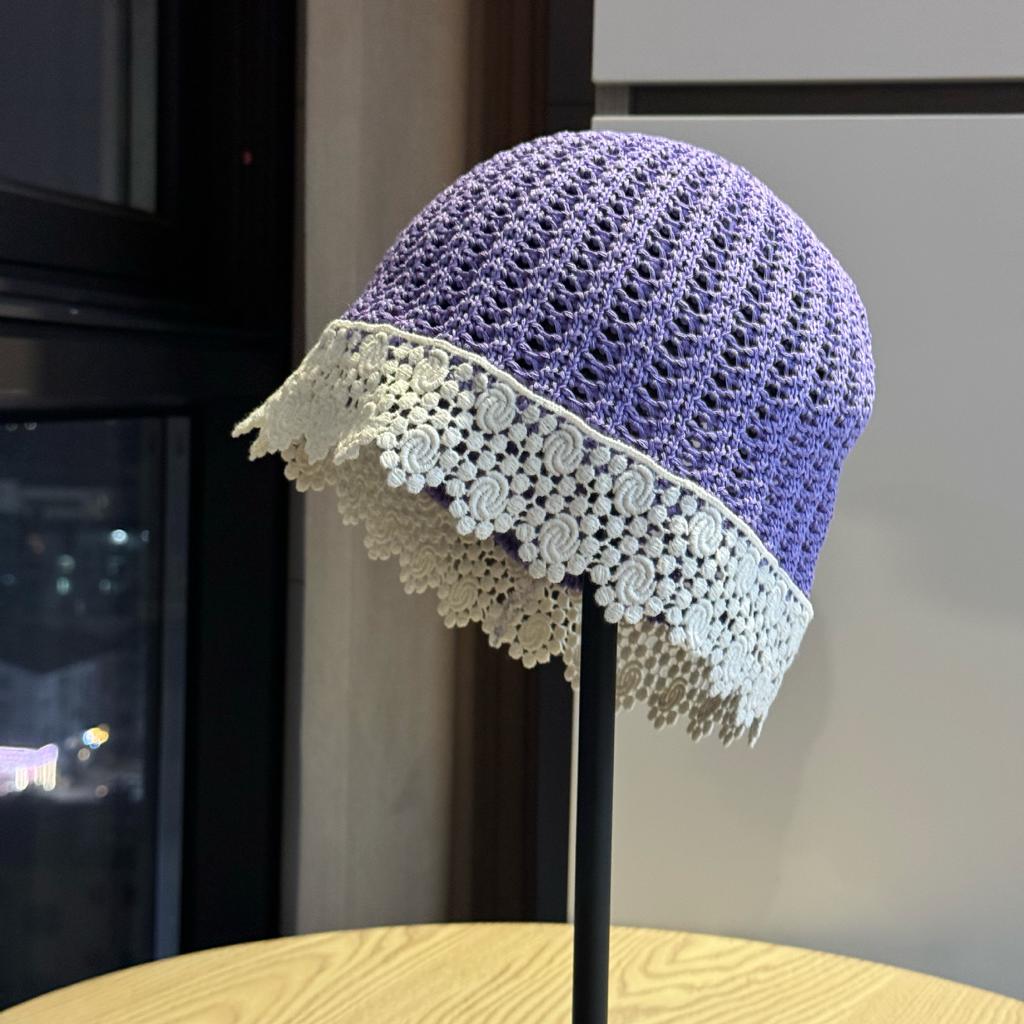 2026New Lace Beret for Women, French Retro Versatile Artist Hat, Large Head Circumference, Makes the Face Look Smaller, Elegant Knitted Hat