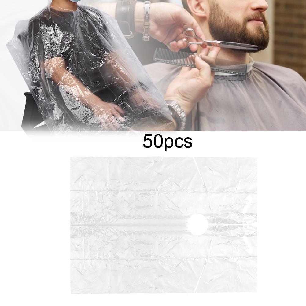 50pcs Disposable Hair Cutting Dyeing Apron Waterproof Hairdressing Gown Cape 92 x 130cm