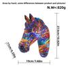 Home Use Decoration Colorful Horse Head Wall Hanging Ornaments Living Room Decoration Living Fine Room Entrance Decoration Resin Crafts