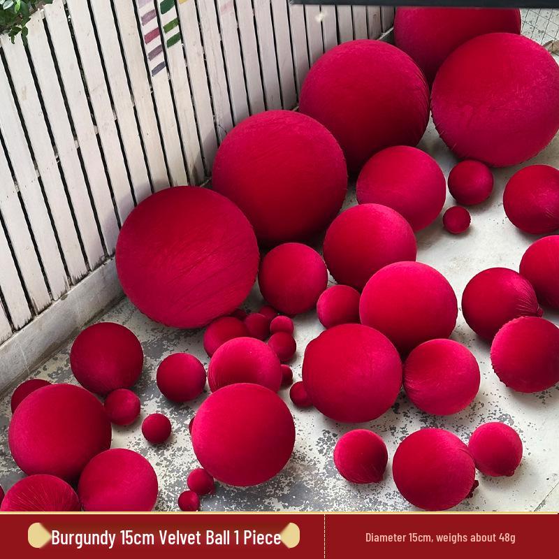 Festive Wine Red Velvet Pendant for New Year & Spring Festival Decorations