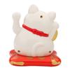 Lucky Cat Wealth Waving Figurines 2.5 Inch Solar Powered Cute Cat Crafts Statue for Home/Office/Car Windshield Decor Accessories